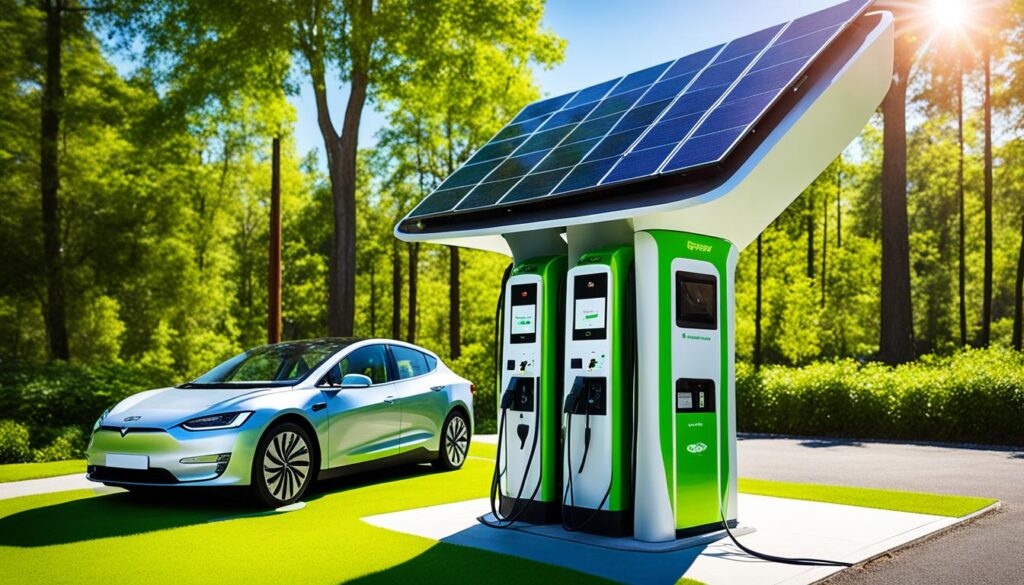 solar-powered charging station